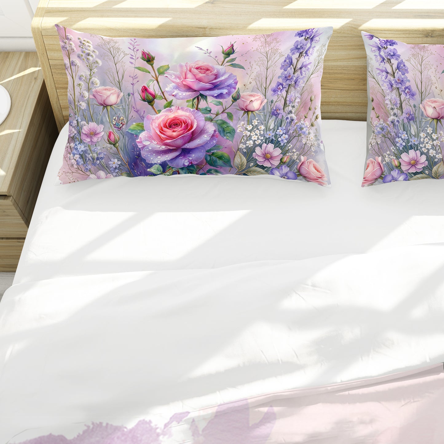 Swirling Rose Duvet Cover Set