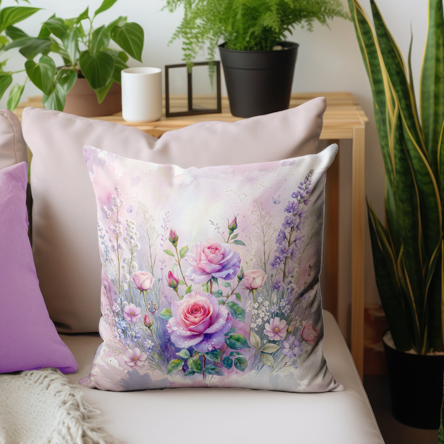 Whimsical Lavender and Pink Floral Luxury Scatter