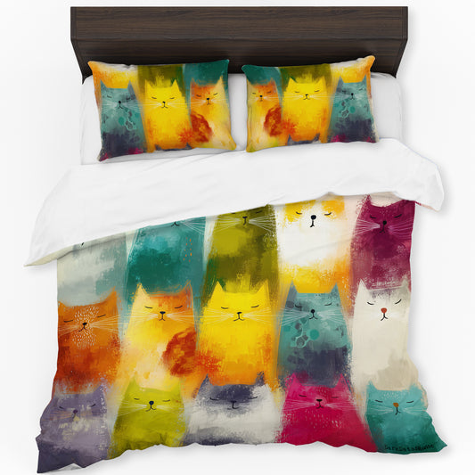 Whimsical Purrade Duvet Cover Set by Wikus Schalkwyk