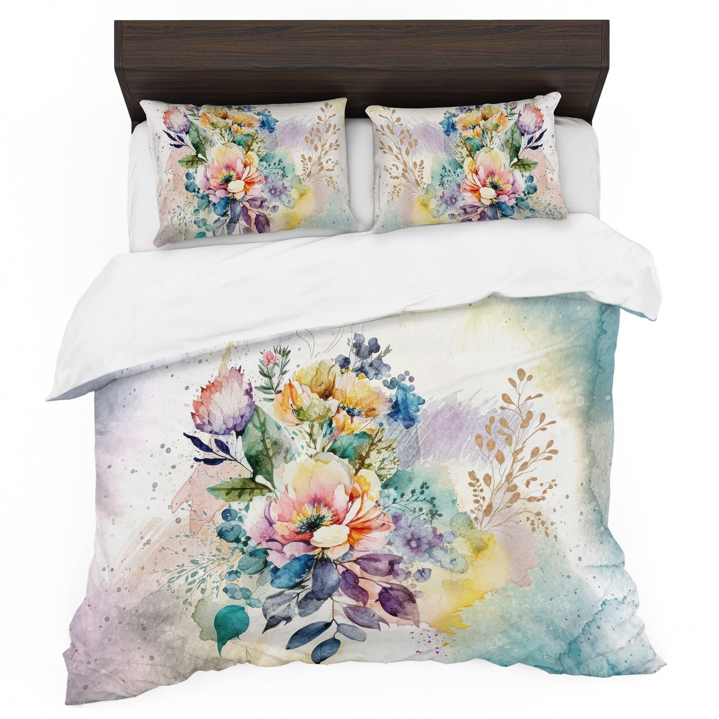 Whimsical Wildflower Bouquet Duvet Cover Set