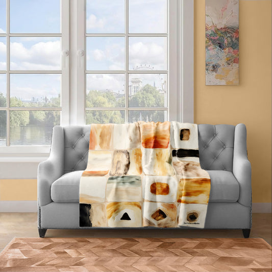 Whispered Textures  Light Weight Fleece Blanket by Wikus Schalkwyk