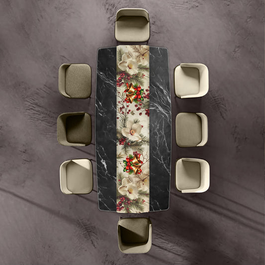 Whispering Christmas Flowers Table Runner