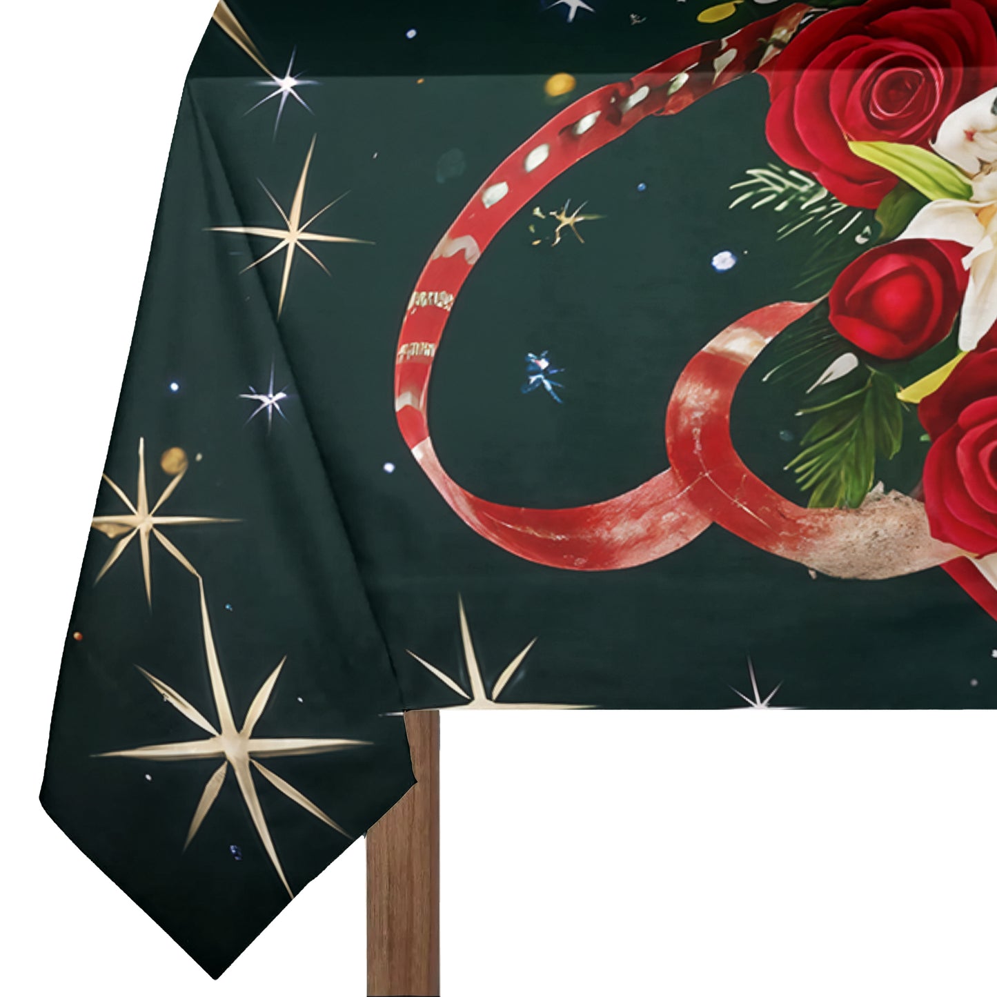 Whispering Christmas Stars Rectangle Tablecloth Rectangle Tablecloth