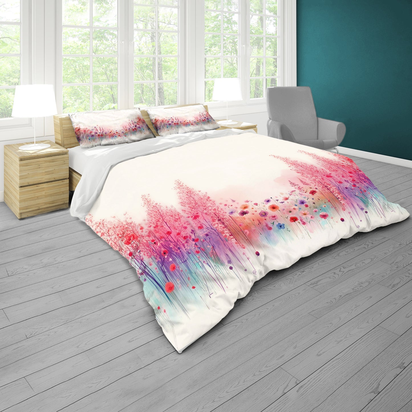 Whispering Flowers Duvet Cover Set