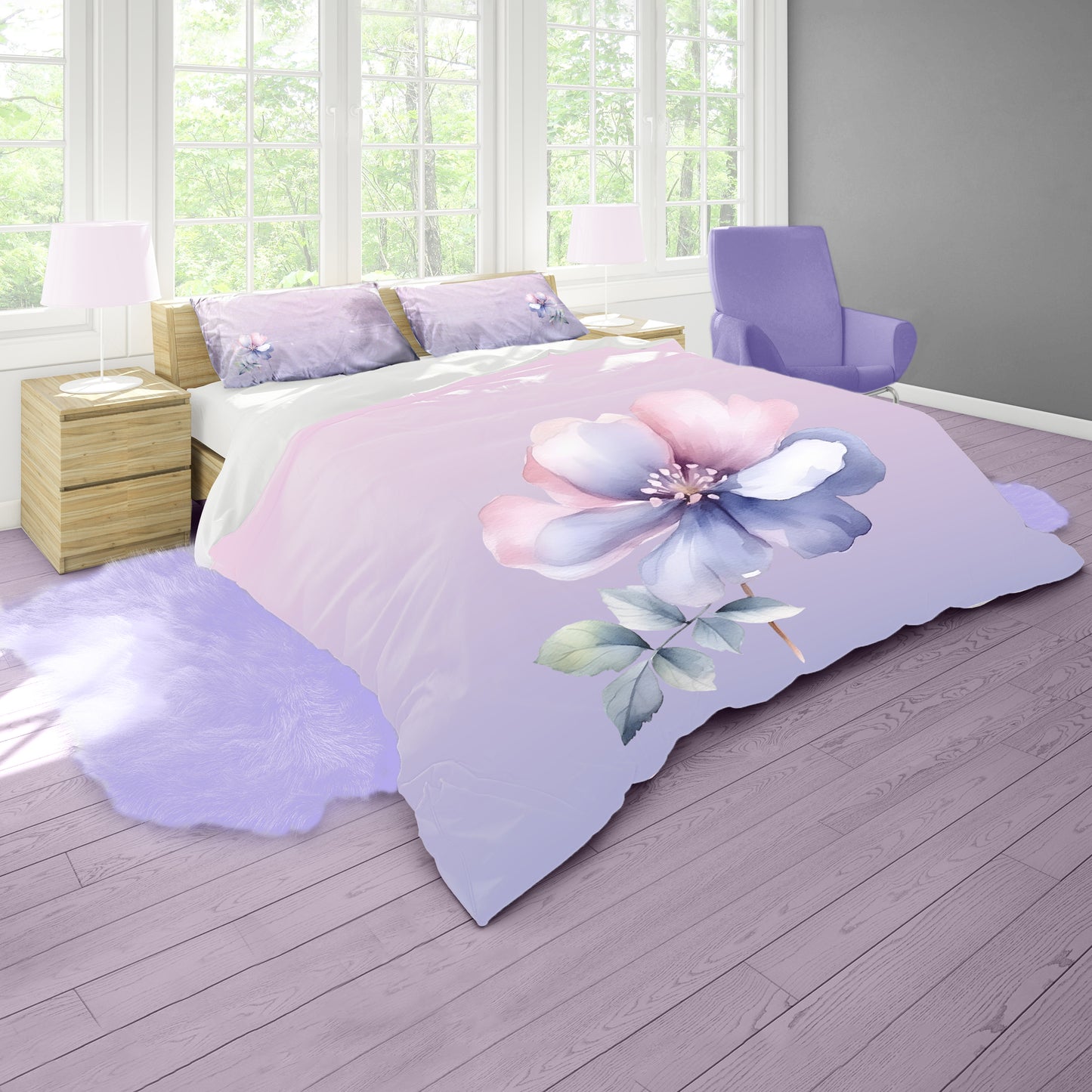 Whispering Lilac Duvet Cover Set