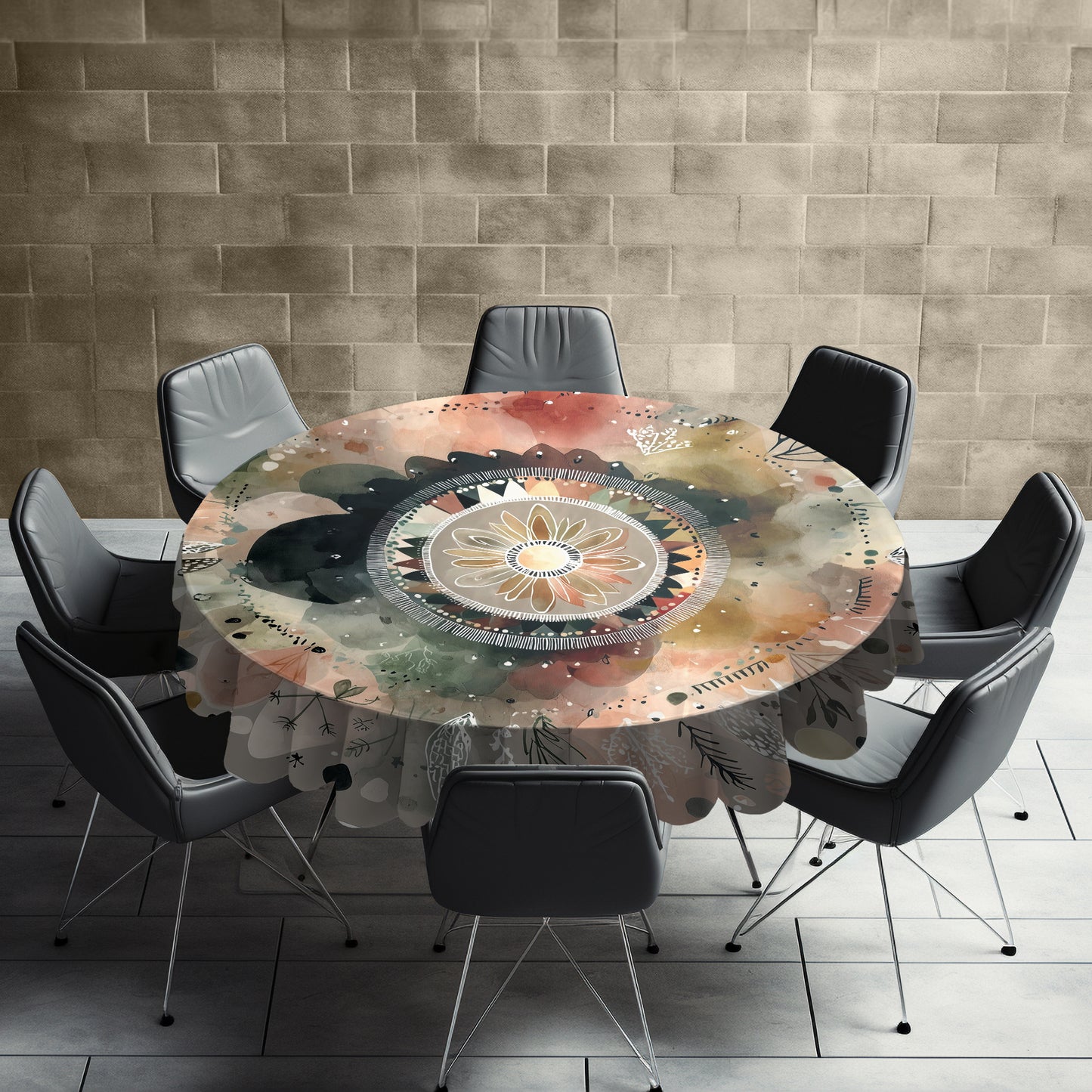 Whispering Petals Round Tablecloth by Wikus Schalkwyk