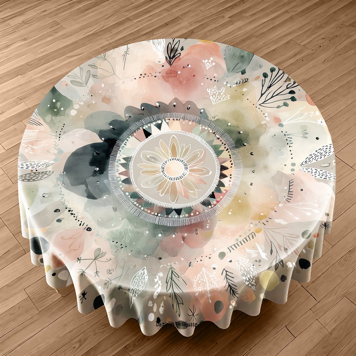 Whispering Petals Round Tablecloth by Wikus Schalkwyk