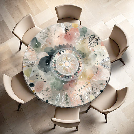 Whispering Petals Round Tablecloth by Wikus Schalkwyk