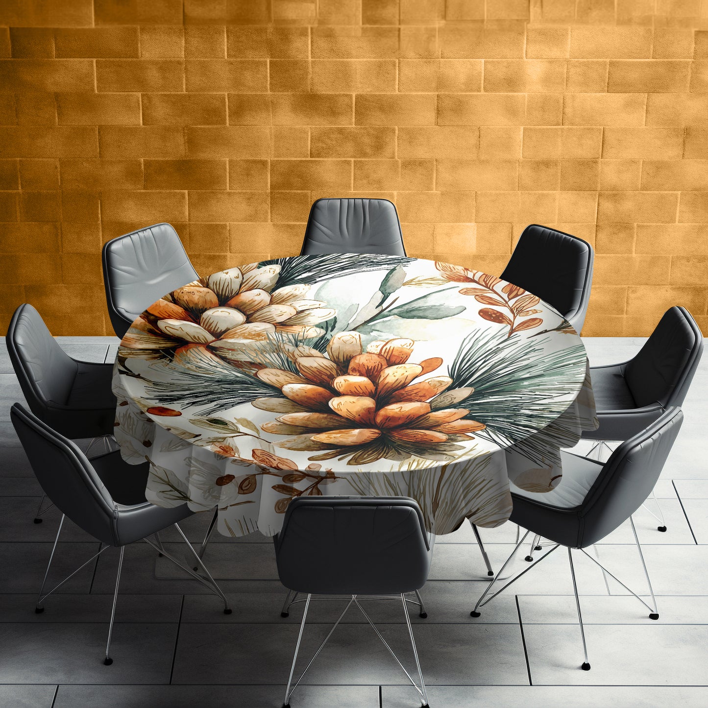 Whispering Pines Round Tablecloth by Wikus Schalkwyk