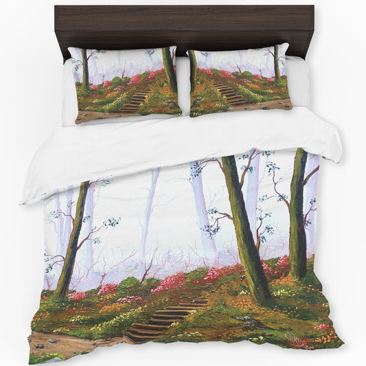 Whispering Stairs Duvet Cover Set by Wikus Hattingh