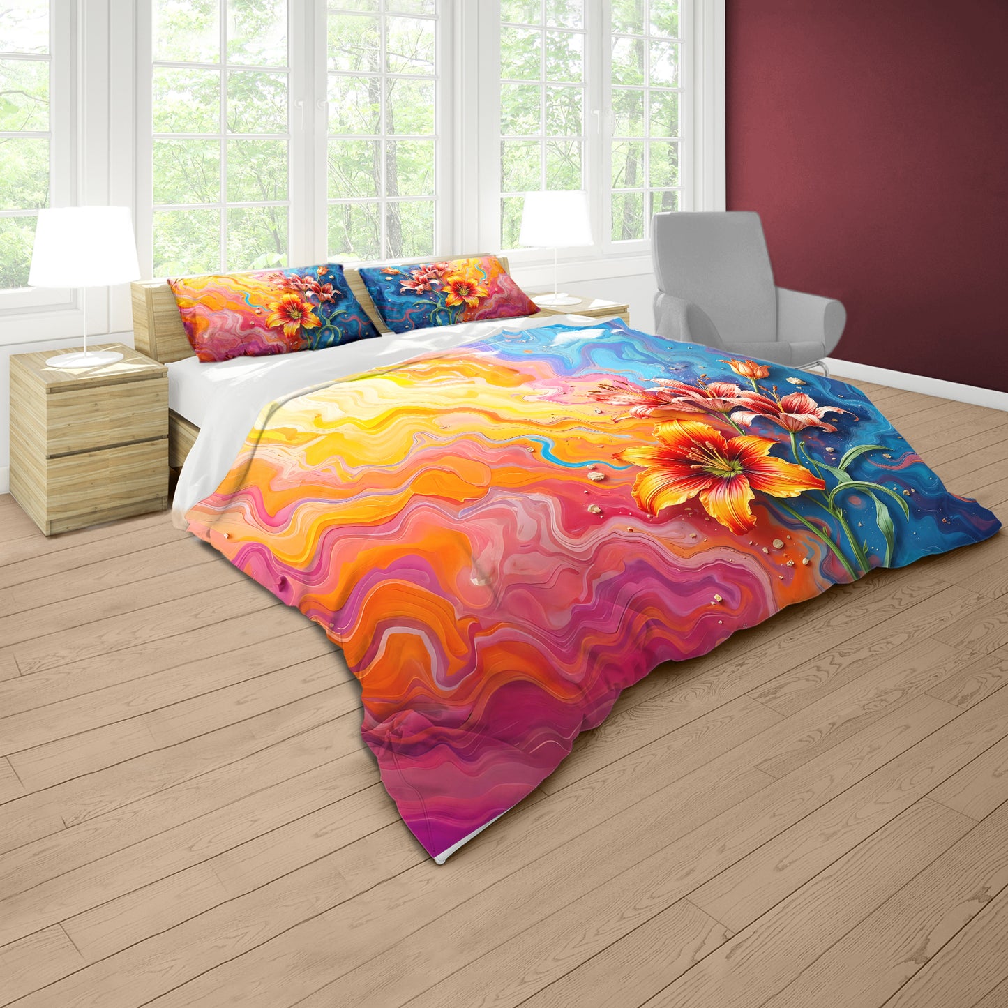Whispers of the Tiger Lily Duvet Cover Set