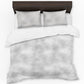 White And Grey Gloss Duvet Cover Set