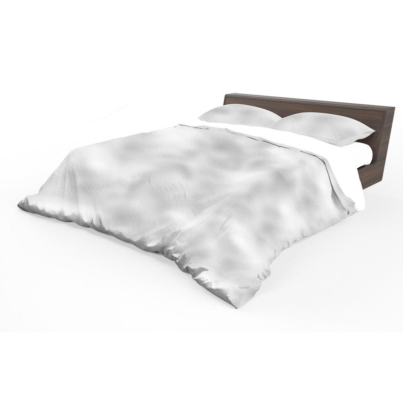 White And Grey Gloss Duvet Cover Set