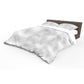 White And Grey Gloss Duvet Cover Set