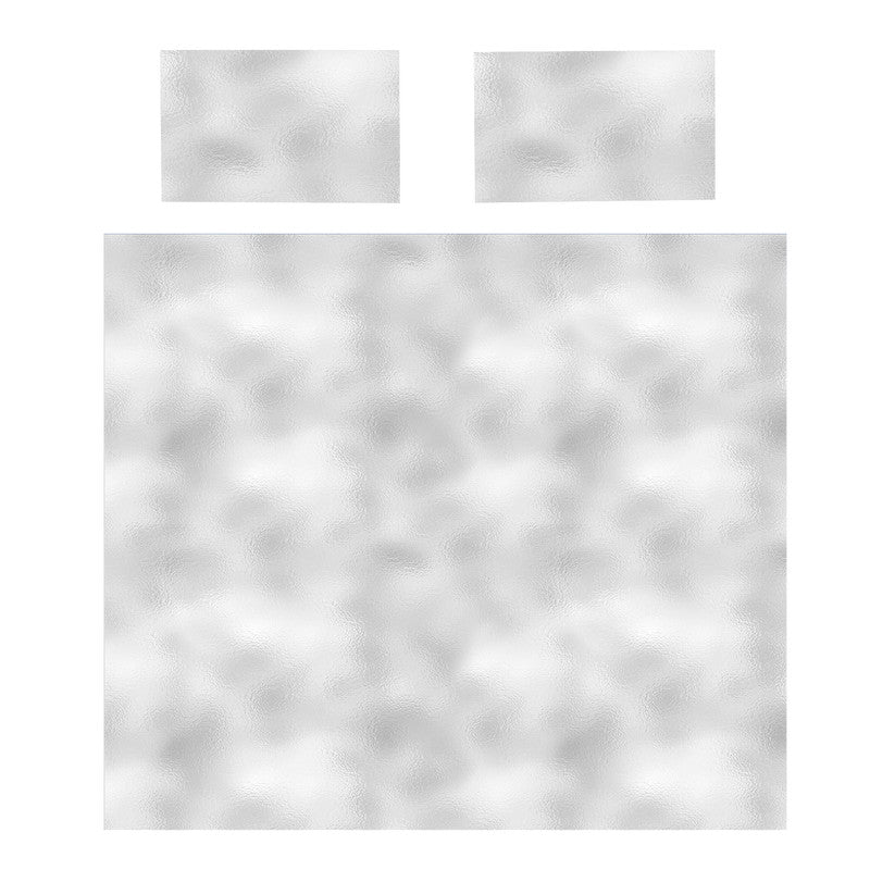 White And Grey Gloss Duvet Cover Set