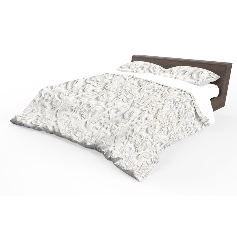 White Antheia Bloom Duvet Cover Set