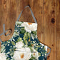 White Blooming Peony Bush Medium Length Apron By Mark Van Vuuren