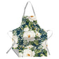 White Blooming Peony Bush Medium Length Apron By Mark Van Vuuren