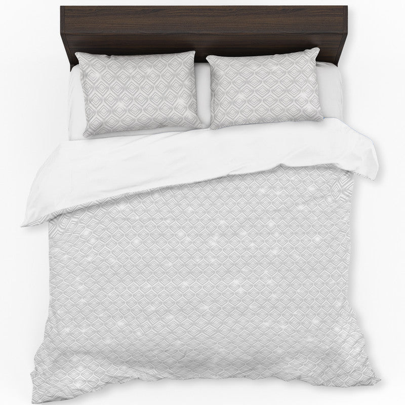 White Diamond Polymara Duvet Cover Set