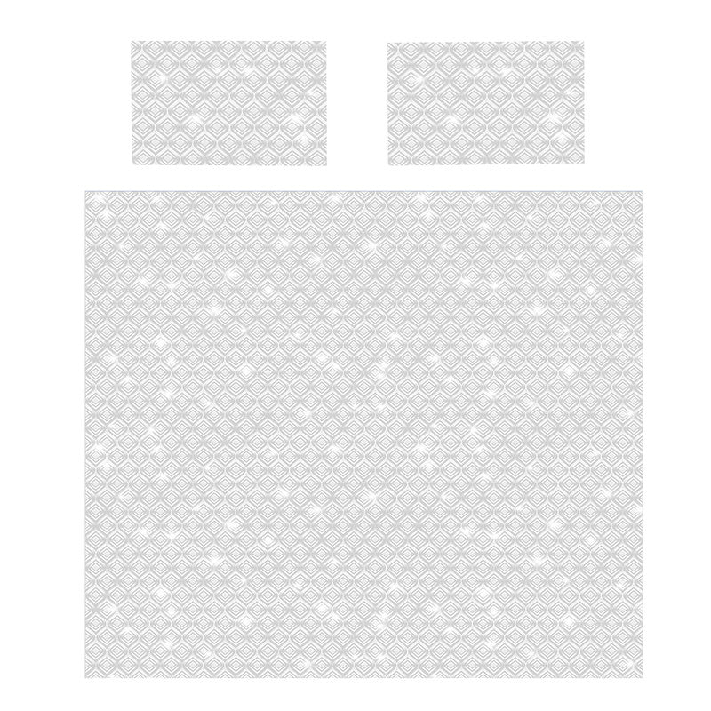 White Diamond Polymara Duvet Cover Set