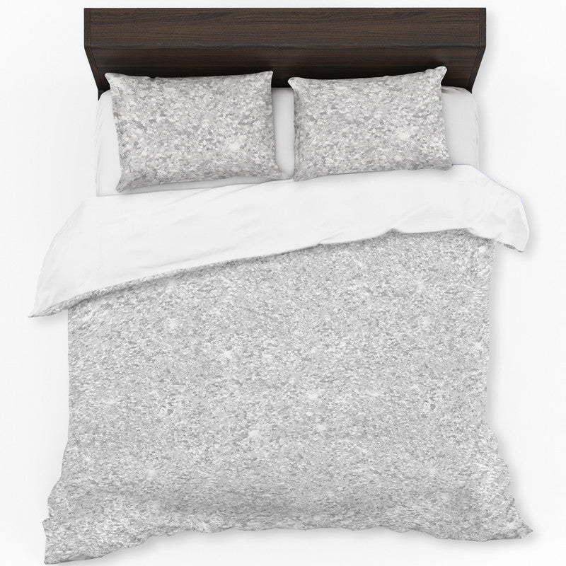 White Diamond Sequence Duvet Cover Set