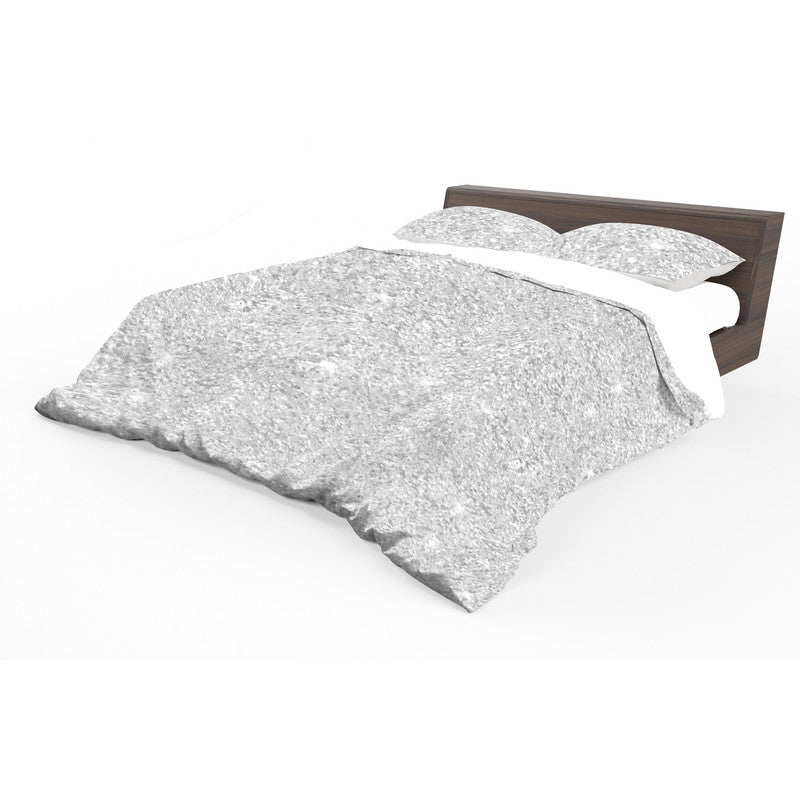 White Diamond Sequence Duvet Cover Set