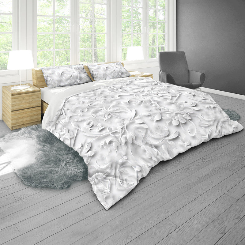 White Elafina Duvet Cover Set