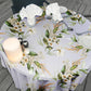 White Flower Blossom Vines Round Tablecloth by Mark van Vuuren