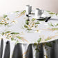 White Flower Blossom Vines Round Tablecloth by Mark van Vuuren