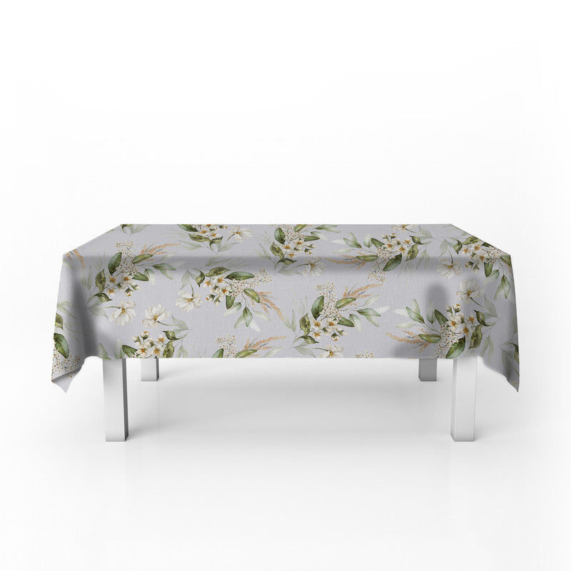 White Flower Blossoms Vines Rectangle Tablecloth by Mark van Vuuren