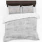 White Foil Grunge Duvet Cover Set