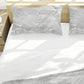 White Foil Grunge Duvet Cover Set