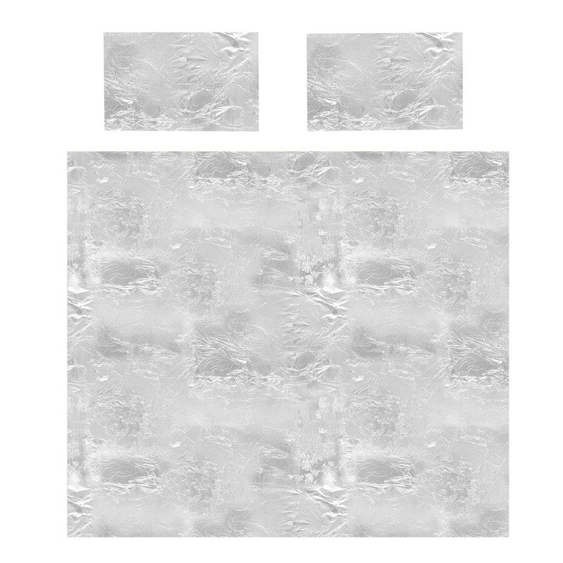White Foil Grunge Duvet Cover Set
