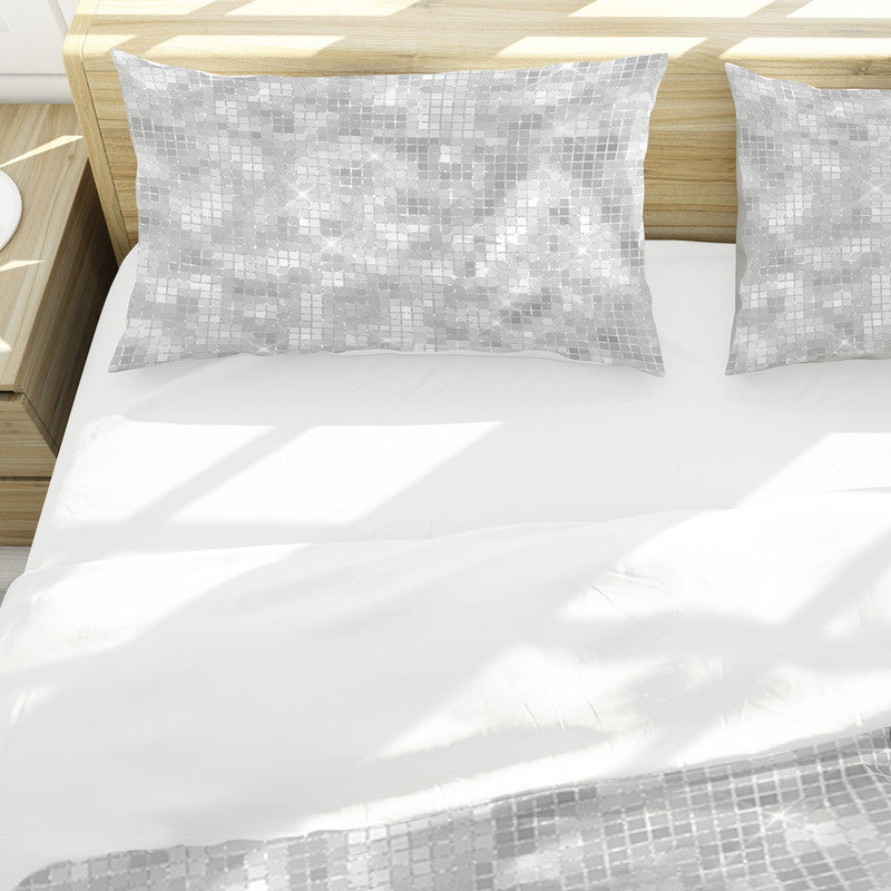 White Mosaic Duvet Cover Set
