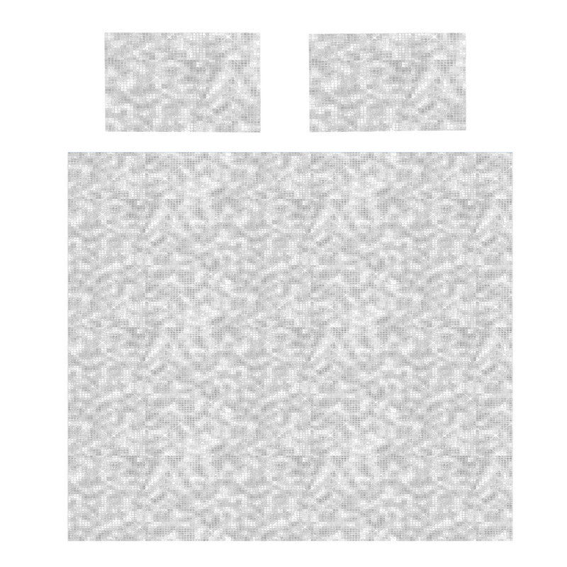 White Mosaic Duvet Cover Set