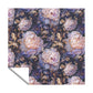White Roses on Dark Blue Square Tablecloth