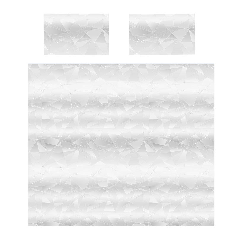 White Triangular Geometry Duvet Cover Set