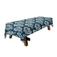 White Baroque Pattern on Deep Green 3m Rectangle Tablecloth