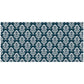 White Baroque Pattern on Deep Green 3m Rectangle Tablecloth
