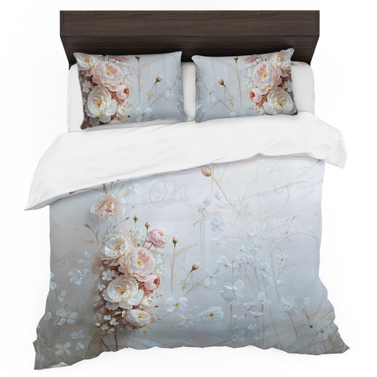 White Beauty Duvet Cover Set