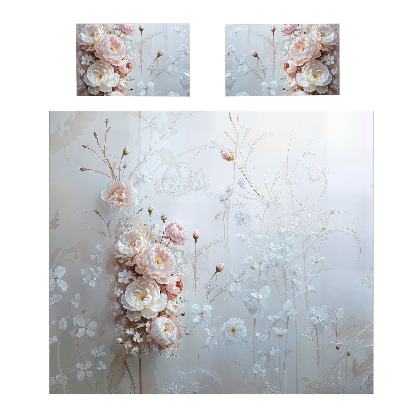 White Beauty Duvet Cover Set
