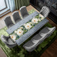 White Blooming Peony Bush Table Runner  By Mark Van Vuuren