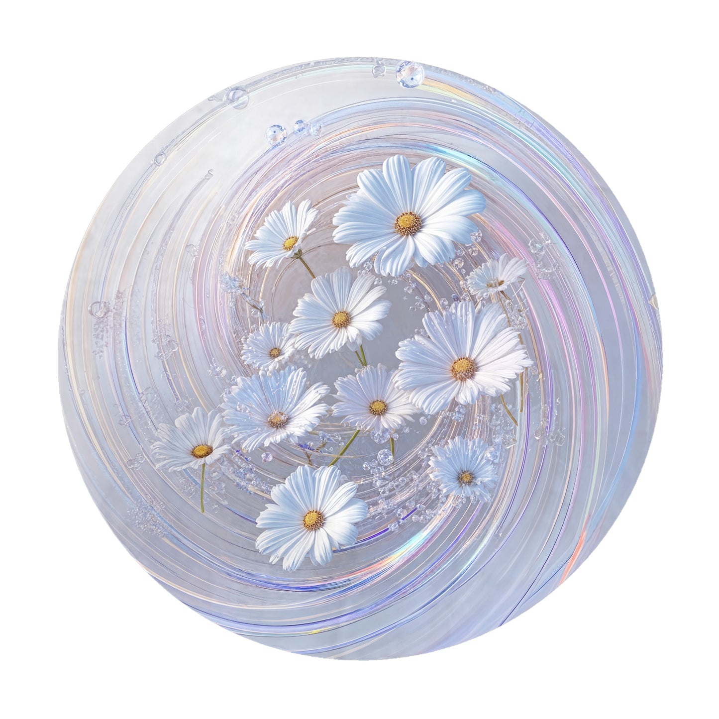 White Net 2,3m Round Tablecloth