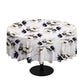 White Floral Vines By Mark Van Vuuren Round Tablecloth