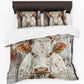 White Horn Cow Duvet Cover Set by Mark van Vuuren