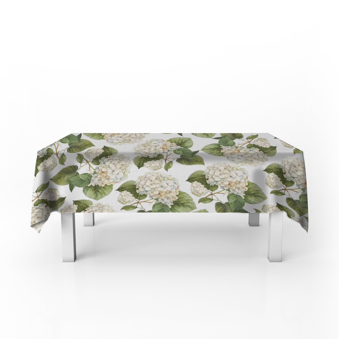 White Hydrangeas Rectangle Tablecloth by Mark van Vuuren