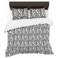 White Imitation Leopard Skin Duvet Cover Set