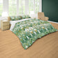 White Lillies in Green Columns Duvet Cover Set