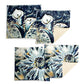White Wave Pattern Painted Flower Luxury Scatter Covers (Set of 4)