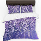 White On Purple Blossoms Duvet Cover Set